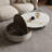Rotary creative simple rock plate tea table