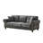 Chenille Sofa with Rolled Arms,Wood Legs and Nailhead Trim-939540340-939540343-939540345