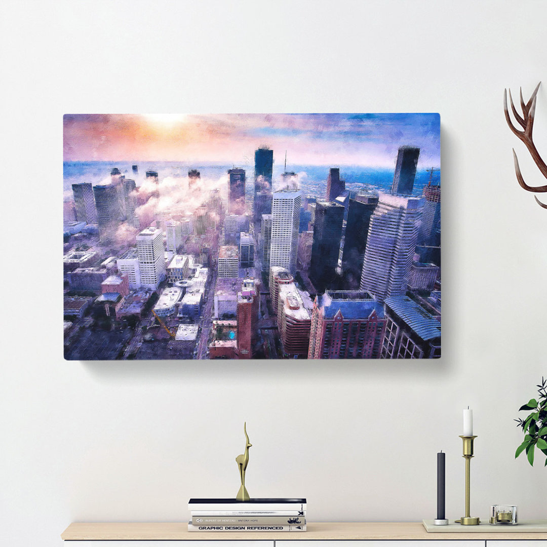 Houston Texas Skyline - Wrapped Canvas