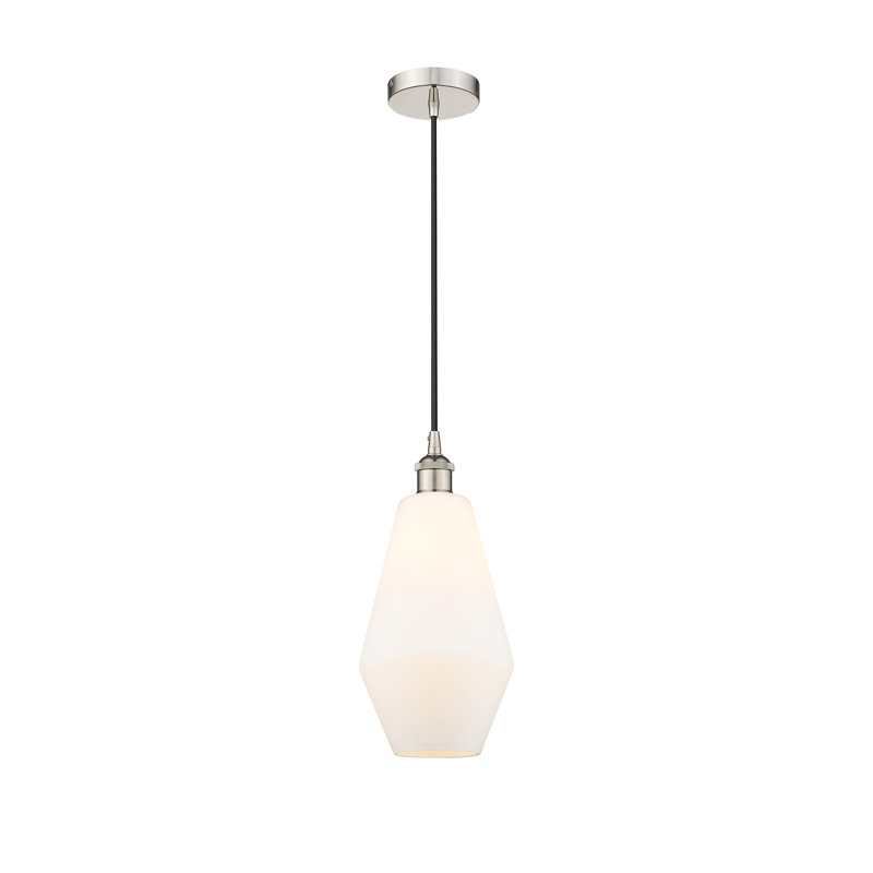 Gabbie 1 - Light Pendant, Matte White, Polished Nickel