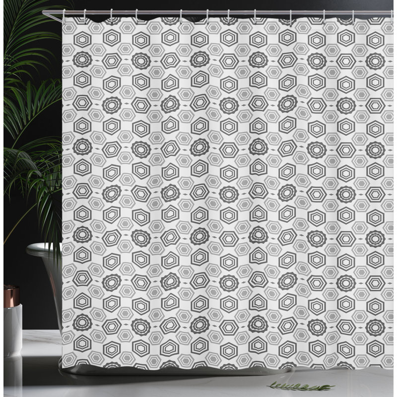 Shower Curtain with Hooks Included, 75"H x 69"W