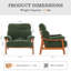 Chaise d'appoint Mid-Century avec structure en bois massif et coussins amovibles-132274193