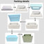 Lavabo de salle de bain en marbre blanc, hauteur de 7,1 pouces, conception semi-polie et élégante, ondulé naturel, 14,2 de large, pré-percé pour une installation sans effort