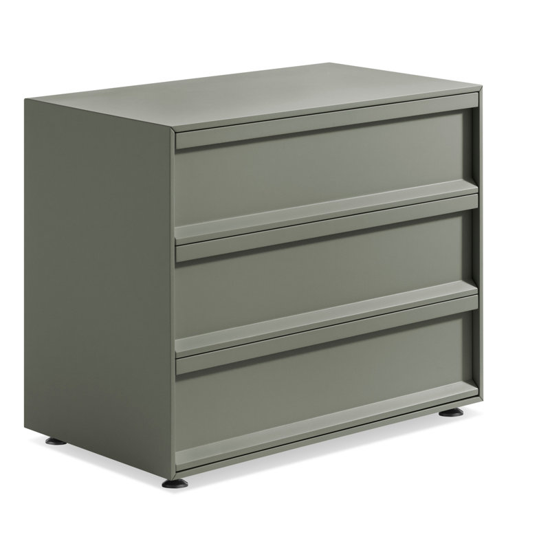 Commode d'appoint 3 tiroirs Superchoice, Gris / vert