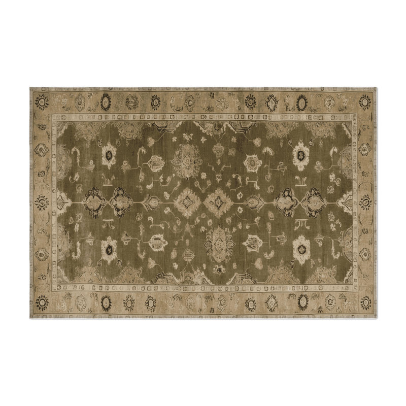 Tapis intérieur et extérieur brun Overdyed, Rectangulaire 3 pi x 5 pi