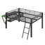 Lit mezzanine avec bureau Gaming, DEL