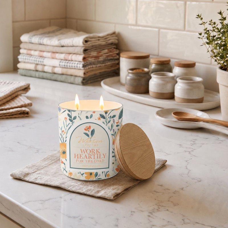 La bougie au soja fonctionne chaleureusement pour les 13 oz