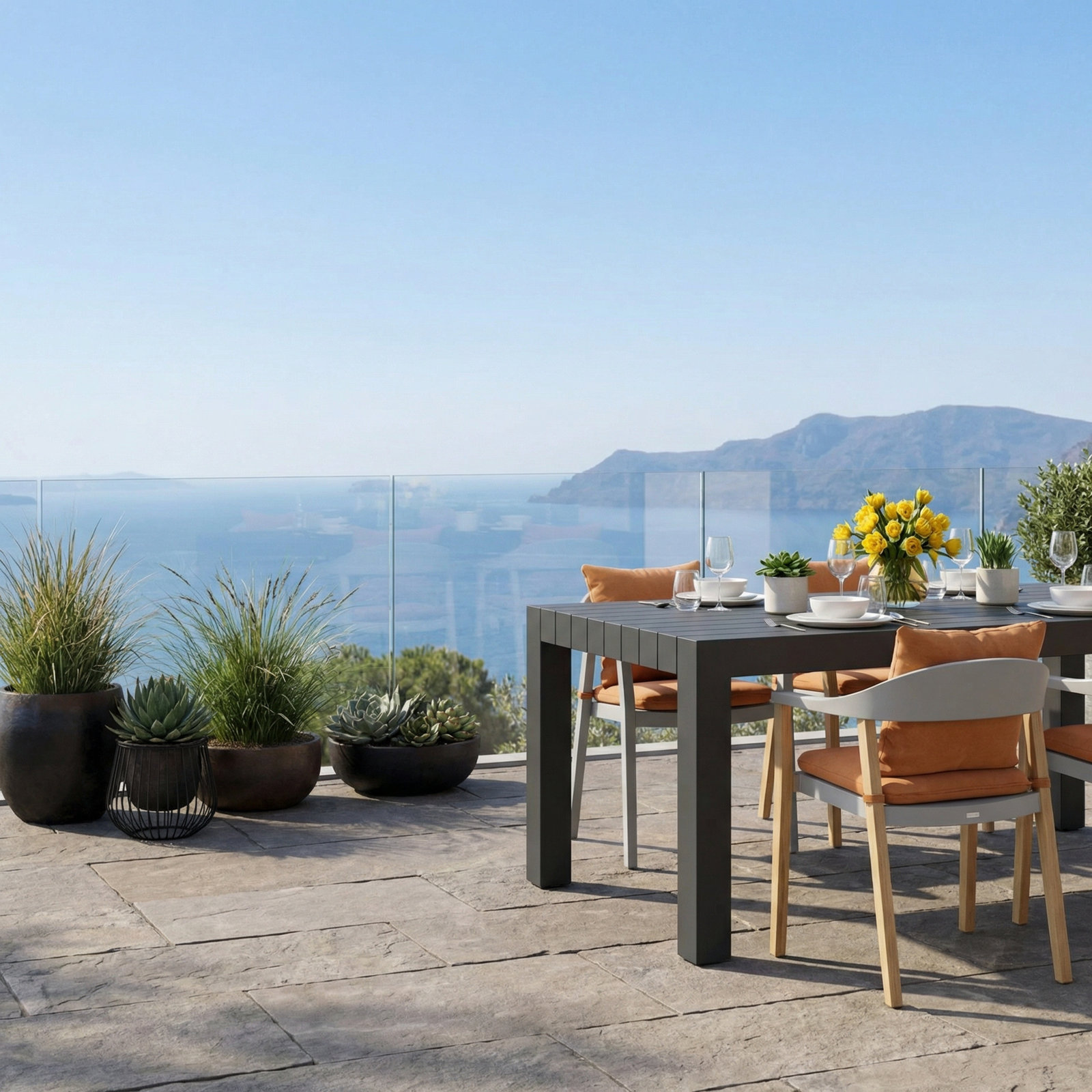 71.7 " Aluminum Outdoor Patio Dining Table