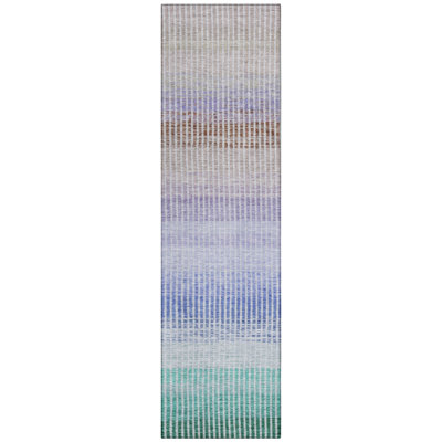 Machine Washable Indoor/Outdoor Chantille ACN2313 Stripes Rug