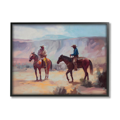 " Desert Cowboys Horses Landscape " by Ziwei Li
