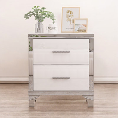 Table de chevet 2 tiroirs Hartwig