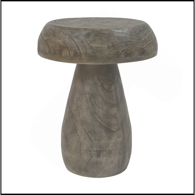 Table d'appoint à champignon MGO, texture semblable au bois, couleur naturelle