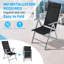 Garden Chairs, Foldable High-backed Chair, Adjustable Aluminium Balcony Chair, 7-level Adjustable Backrest, Weatherproof, Rustproof, Up To 120 Kg, Outdoor Dining Chair-398040353-398040356