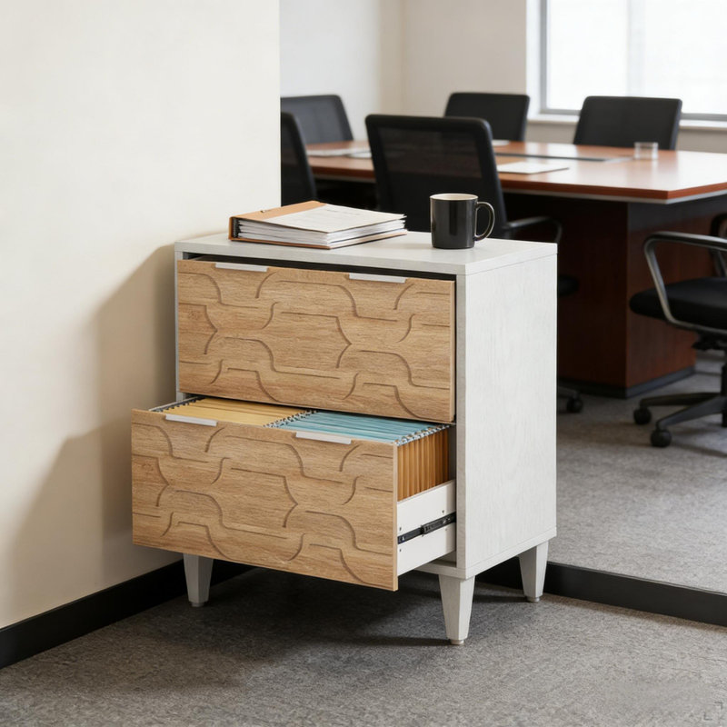 Armoire de rangement en bois, classeur avec tiroir