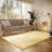 Haja Yellow Fluffy Faux Sheepskin Fur Shag Area Rug-1317960535