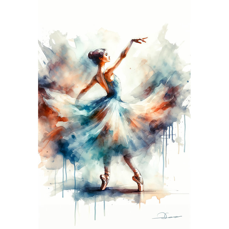 Danse des couleurs - Sans cadre, reproduction sur toile, H 16 po x l 12 po x P 1 po