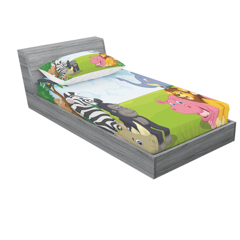 Ensemble de draps pour chambre d'enfant, Ensemble de draps pour lit simple TG avec drap-hou