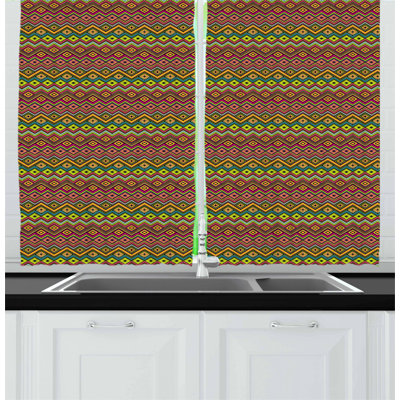 Chevron Tailored Kitchen Curtain