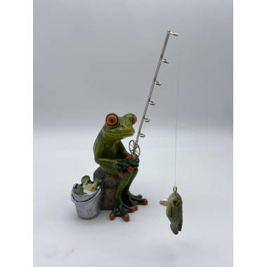 HomeStyles Character Toad Grandpa Fisherman Garden Statue