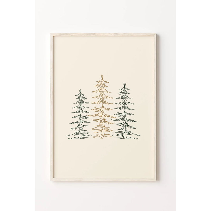 Charmant ensemble de 3 peintures encadrées décoratives, cadre en bois massif, 12,9 x 18,9 pouces chacune | Œuvre d'art 100% MDF avec impression numérique | Parfait pour la décoration des fêtes, design festif et élégant