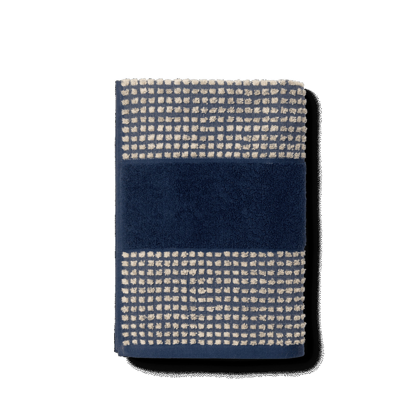 Check Bath Towel 27.6" X 55.1" Sand, Blue/Sand