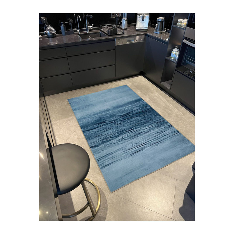 Tapis tissé à motif Water Nature, Sous-tapis carré 3 pi 3 po inclus