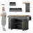 Jamera 60.2"W Kitchen Island with Two Large Storage Cabinets And Drawers, Locking Wheels-734304575