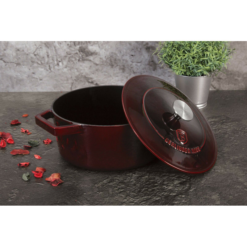 Berlinger Haus 4.91L Non-Stick Cast Iron Round Dutch Oven, 31