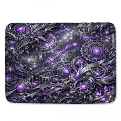 Tapis de bain à motif mécanique complexe