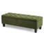 Banc avec rangement Boucle, pieds en bois d'hévéa, support de 300 lb, charnières douces pour un accès facile, conception capitonnée à boutons, différentes pièces convenables, housse et rangement de 50,63 po x l 17,39 po de hauteur.
