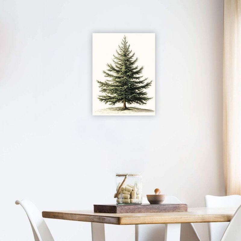 Toile verte verte rustique «Merry Xmas» de qualité supérieure 24 x 18 po