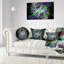 Coussin lombaire en verre coloré abstrait fractal