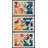 Abstract Vibrant Color Blocks " Bright Orange Mid-Century Modern Retro Shape Polygon " 3 - Pieces-100136154-100136153