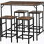 Ensemble de table de salle à manger 5 pièces, table et 4 tabourets pour la cuisine et le bar