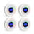 Upgraded Interlinked Smoke Carbon Monoxide Detector, Wireless Interconnected Smoke And CO Alarm,(White/4 PCS)