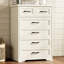 Commode verticale avec 6 tiroirs en bois et charme campagnard et classique-1697930261
