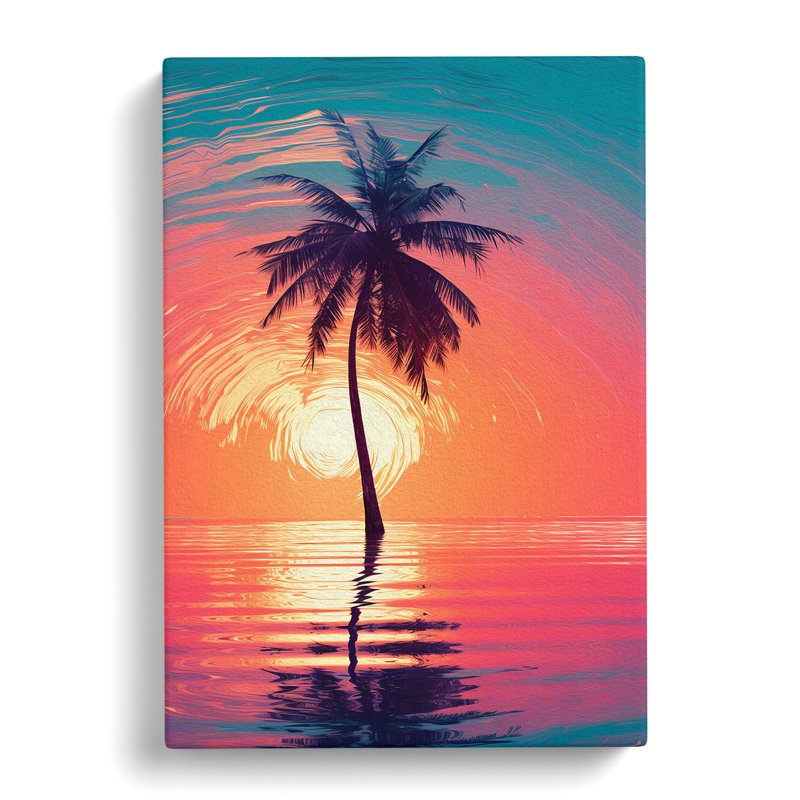 Palm Tree Modern - Print, 50cm H x 35cm W x 3cm D