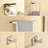 Modern Bathroom Hardware Set With Towel Bar, Rack, Toilet Paper Holder, And Robe Hooks - Wall Mounted Stainless Steel Accessories For Stylish And Functional Bathroom Organization-112547731