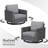 Ingvald 9- Pieces Outdoor Wicker Patio Sofa Seating Group with Fire Pit, Ottomans and Cushions-106915260-106915259