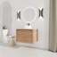 Meuble-lavabo mural 30 po avec lavabo d'art en céramique et 2 portes à fermeture en douceur, emballage KD, contreplaqué-801745964