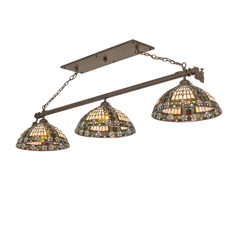 Luminaire suspendu long 69 po 3 lumières Fleur-De-Lis