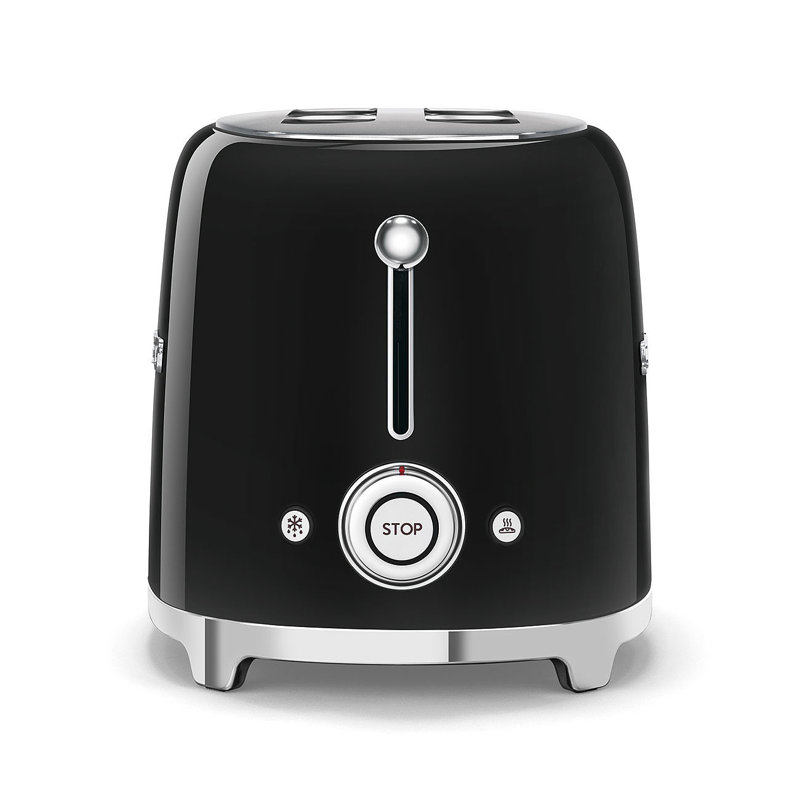 Smeg TSF01 50's Style Retro Two Slice Toaster, Black