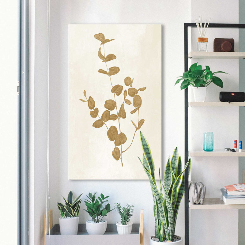 Botanical Study II Gold Crop - peinture, Toile tendue, H 48 po x l 28 po x P 1,5 po