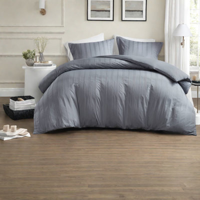 Ensembles de literie pour grand lit durables avec polyester rayé tissé, style scandinave moderne