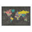 Carte colorée du monde - Impression sur toile-1226802894-1226802882