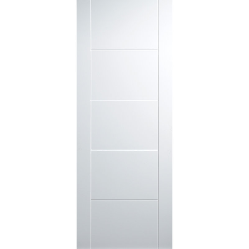 Vancouver White Primed Internal Door, Primed Solid Core, 204cm H x 62.6cm W x 4cm D
