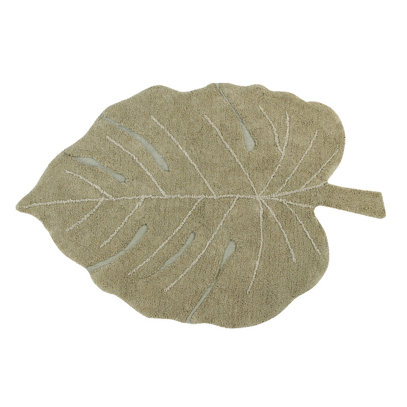 Cotton Area Rug in Gray/Tan
