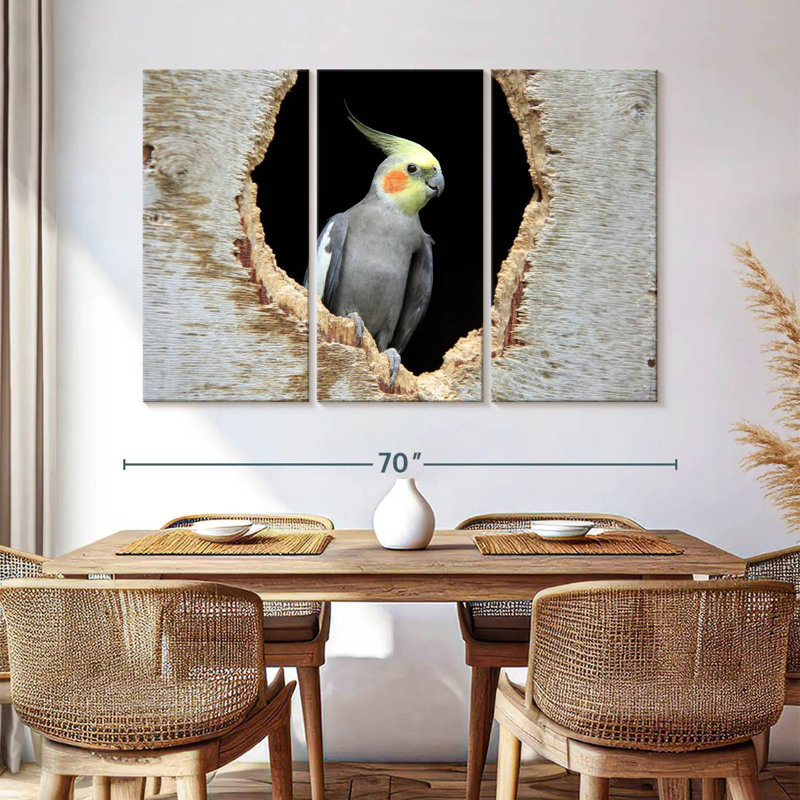 Cockatiel Brampt dans un trou, H 42 po x l 65 po