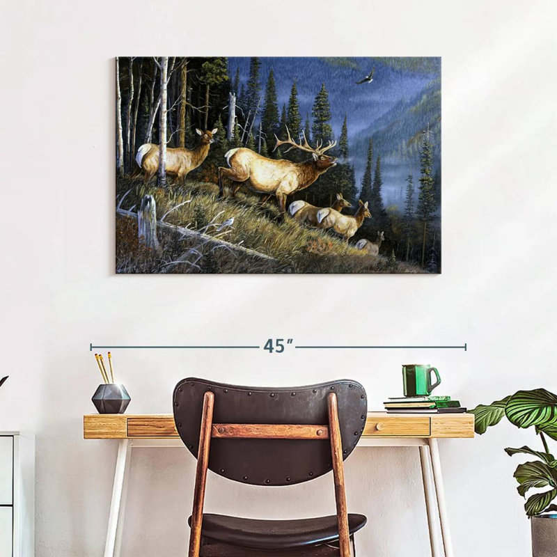 Brampt Eagle Mountain Fauna, 26" H x 39" W