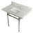 Kingston Brass Templeton 36-Inch Carrara Marble Vanity Top with Brass Legs (8-Inch, 3-Hole)-30370523